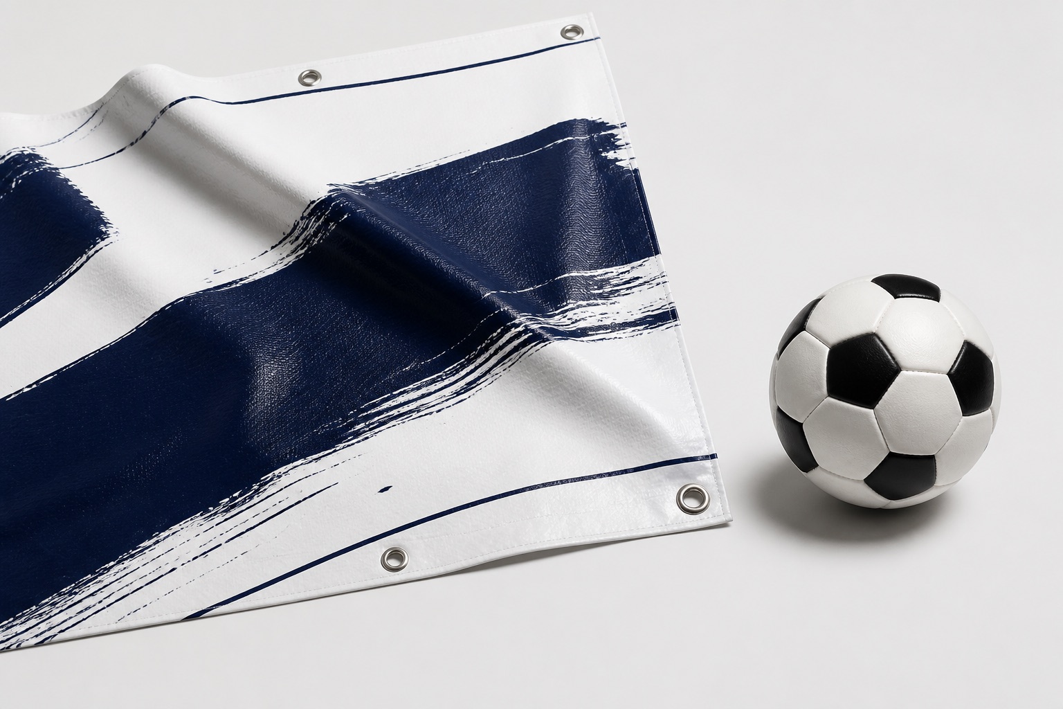 サッカー横断幕の仕上がりイメージ